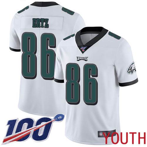 Youth Philadelphia Eagles #86 Zach Ertz White Vapor Untouchable NFL Jersey Limited Player Season Football->youth nfl jersey->Youth Jersey
